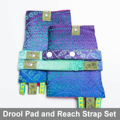 Lenny Lamb Drool Pad and Reach Strap sets baby carrier protector teething pads