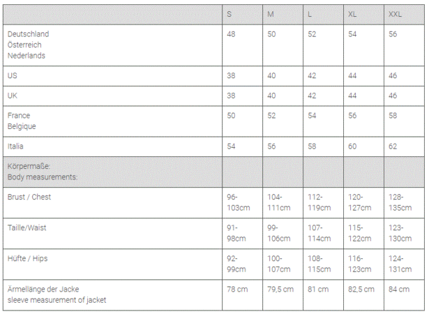 Mamalila mens size guide