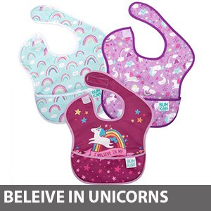 beleive in unicorns and rainbows bib