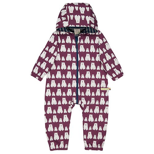 Loud + Proud water repellent outdoor overalls organic cotton printed rainsuit uk stockist