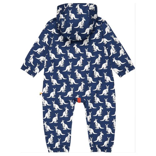 Loud + Proud water repellent outdoor baby toddler overalls organic cotton printed rainsuit uk stockist