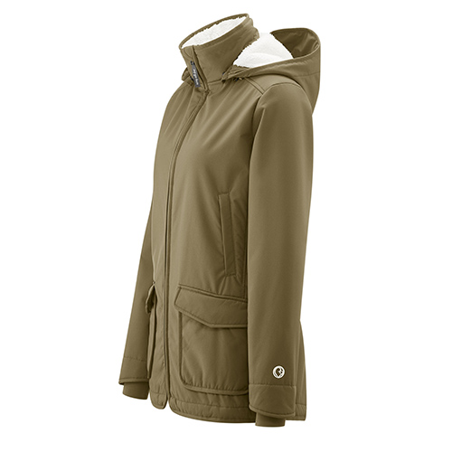 Mamalila Cosy Allrounder babywearing coat in Khaki, side view