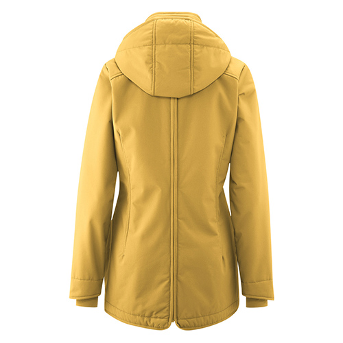 Mamalila Cosy Allrounder winter jacket in mustard, back view