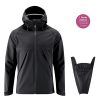 Mamalila Mens Softshell Allweather Babywearing Jacket in Black with babywearing insert