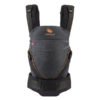 Front view of Manduca XT baby carrier in black denim toffee colour