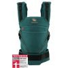 Front view of Manduca XT baby carrier in teal denim toffee colour